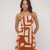 Vestido Midi Estampa Geométrica