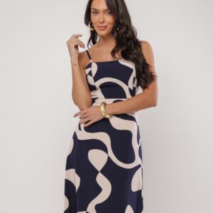 Vestido Midi Estampa Orgânica