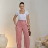 Calça Pantalona Alfaiataria em Viscolinho