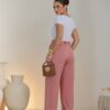 Calça Pantalona Alfaiataria em Viscolinho